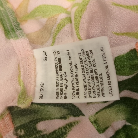 Style&co Boho Tiered Peasant Floral print Oversized Loose Fit blouse XL - Picture 10 of 10